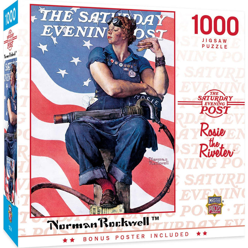 Saturday Evening Post - Rosie the Riveter 1000 Piece Puzzle by Masterpieces Puzzles - BIG FRENCHIES