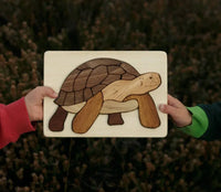 Turtle / Tortoise Wooden Puzzle in Natural Wood - BIG FRENCHIES