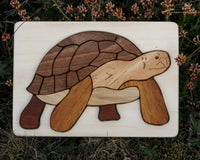 Turtle / Tortoise Wooden Puzzle in Natural Wood - BIG FRENCHIES