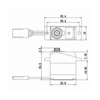 Savox Super Torque Metal Gear Micro Servo Soft Start 0.06/16.7 @6
