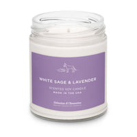 Sebastian & Clementine Scented Soy Candle - White Sage & Lavender