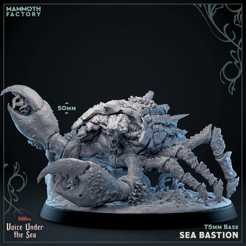 Sea Bastion (Crab Monstrosity)-3D Printed Miniatures-BIG FRENCHIES-All Systems Go Games