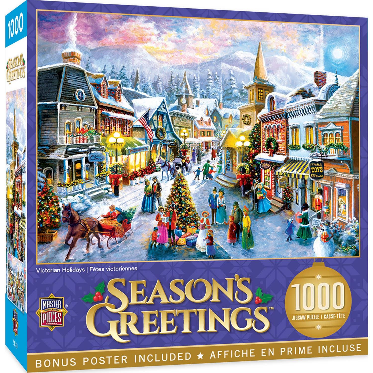 Season's Greetings - Victorian Holidays 1000 Piece Puzzle by MasterPieces - BIG FRENCHIES