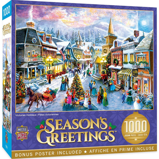Season's Greetings - Victorian Holidays 1000 Piece Puzzle by MasterPieces - BIG FRENCHIES