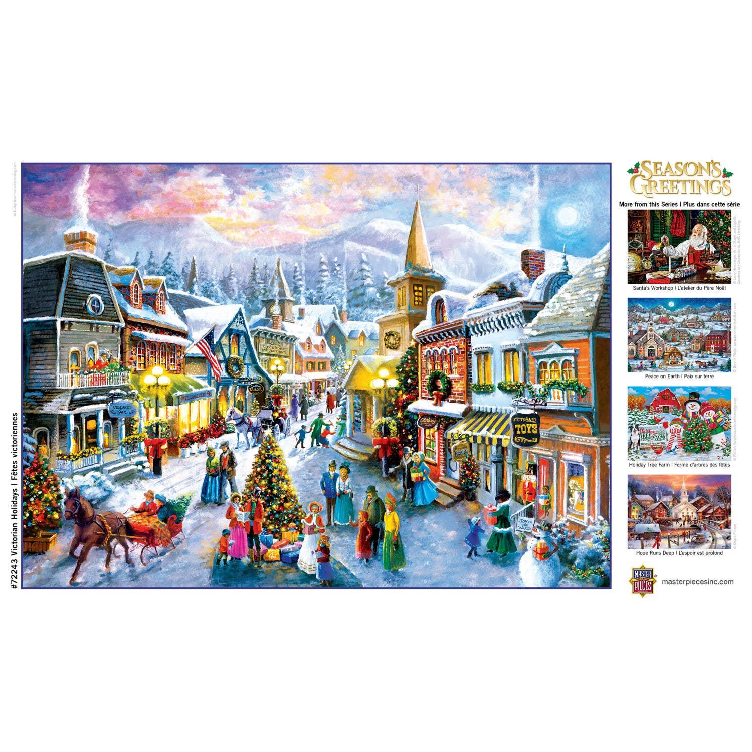 Season's Greetings - Victorian Holidays 1000 Piece Puzzle by MasterPieces - BIG FRENCHIES