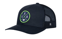 Seattle Trucker Hat  |  Black SEA X Football Snapback