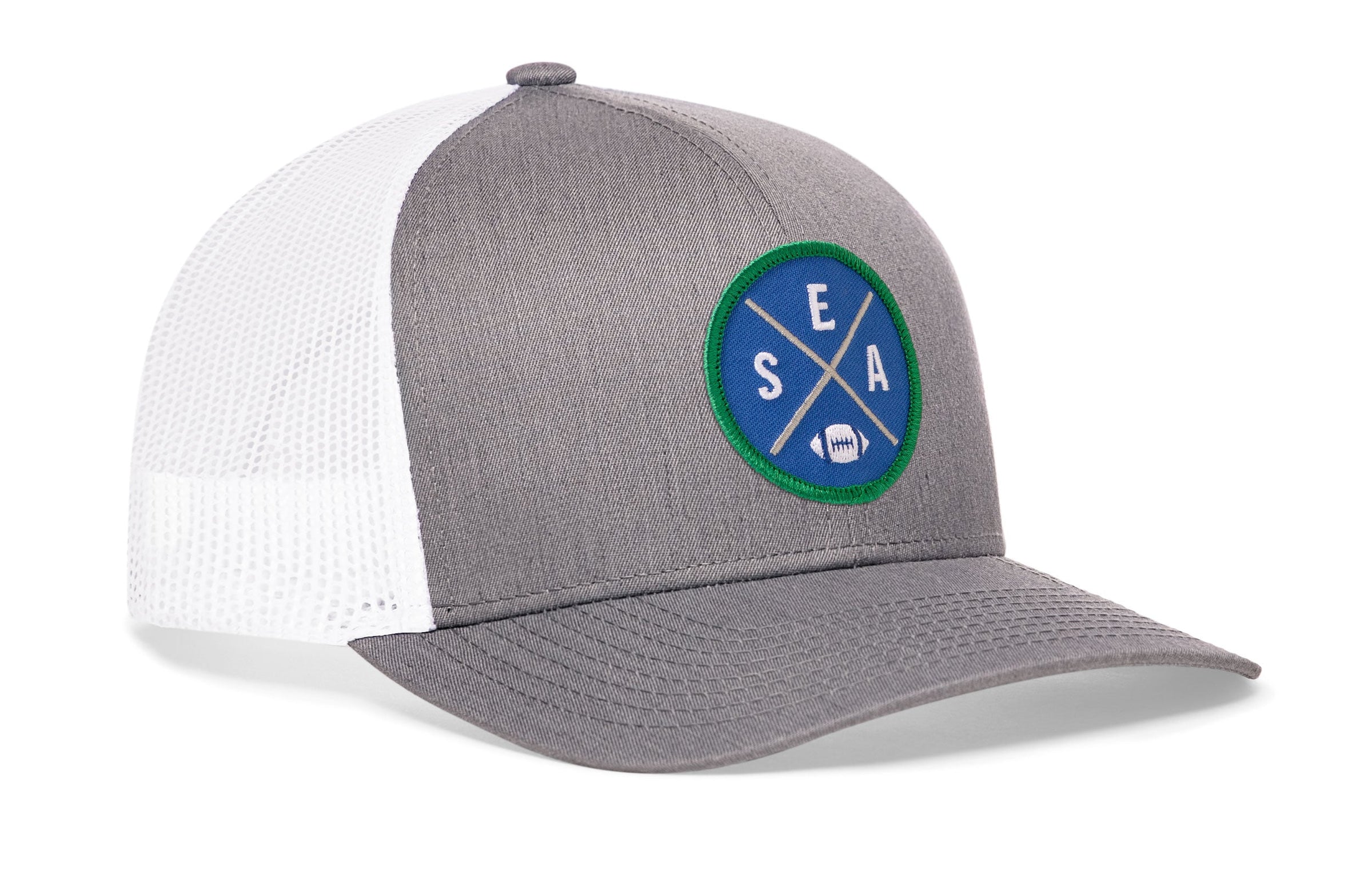 Seattle Football Trucker Hat  |  Royal Blue SEA X Snapback