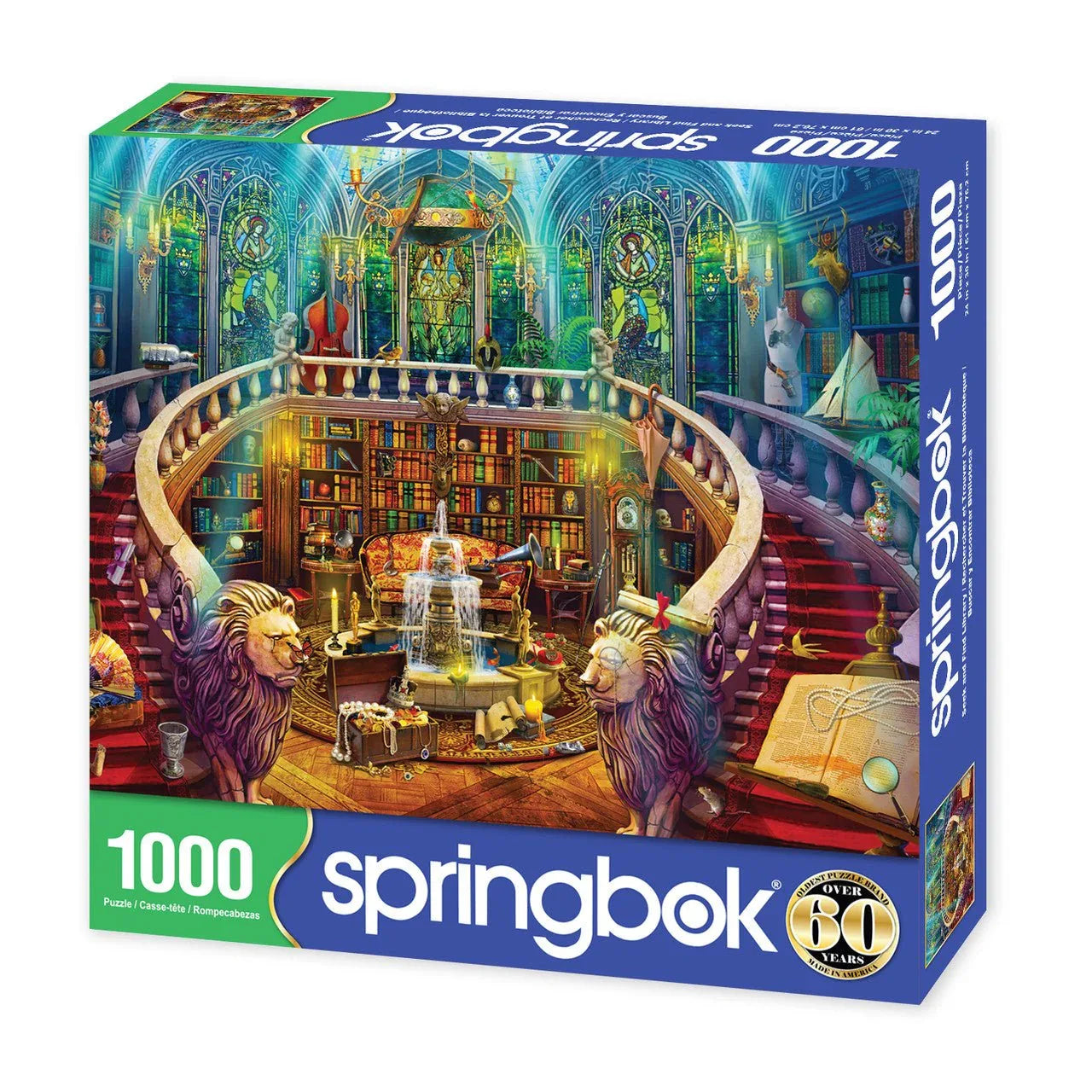 Seek and Find Library 1000 Piece Jigsaw Puzzle by Springbok Puzzles - BIG FRENCHIES