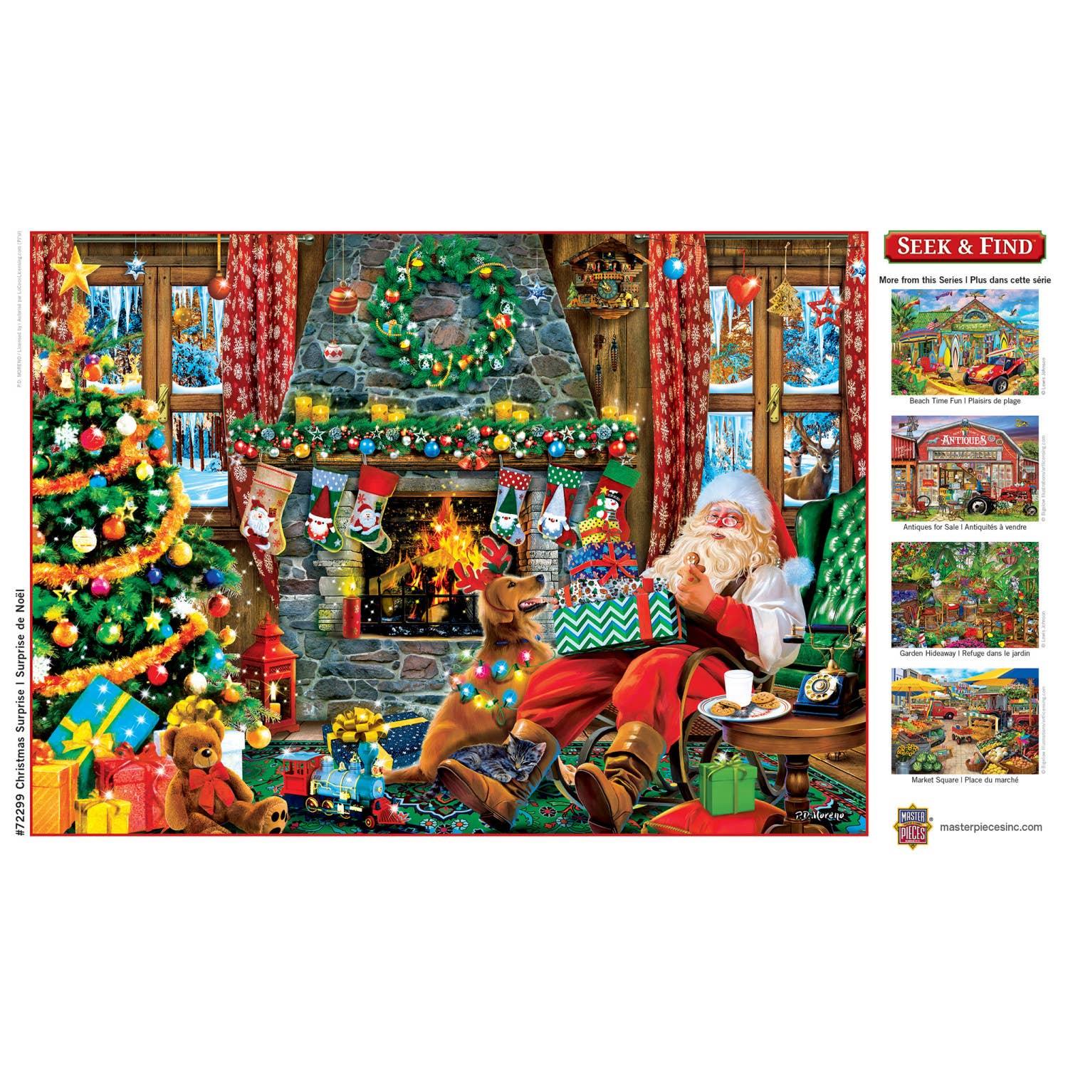Seek & Find - Christmas Surprise 1000 Piece Puzzle by Masterpieces - BIG FRENCHIES