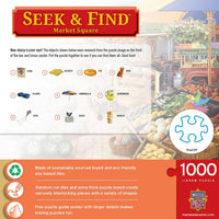 Seek & Find - Market Square 1000 Piece Jigsaw Puzzle - BIG FRENCHIES