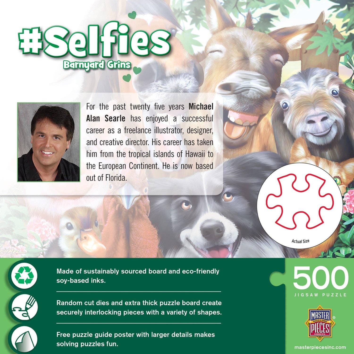 Selfies – Barnyard Grins 500 Piece Puzzle by Masterpieces Puzzles - BIG FRENCHIES