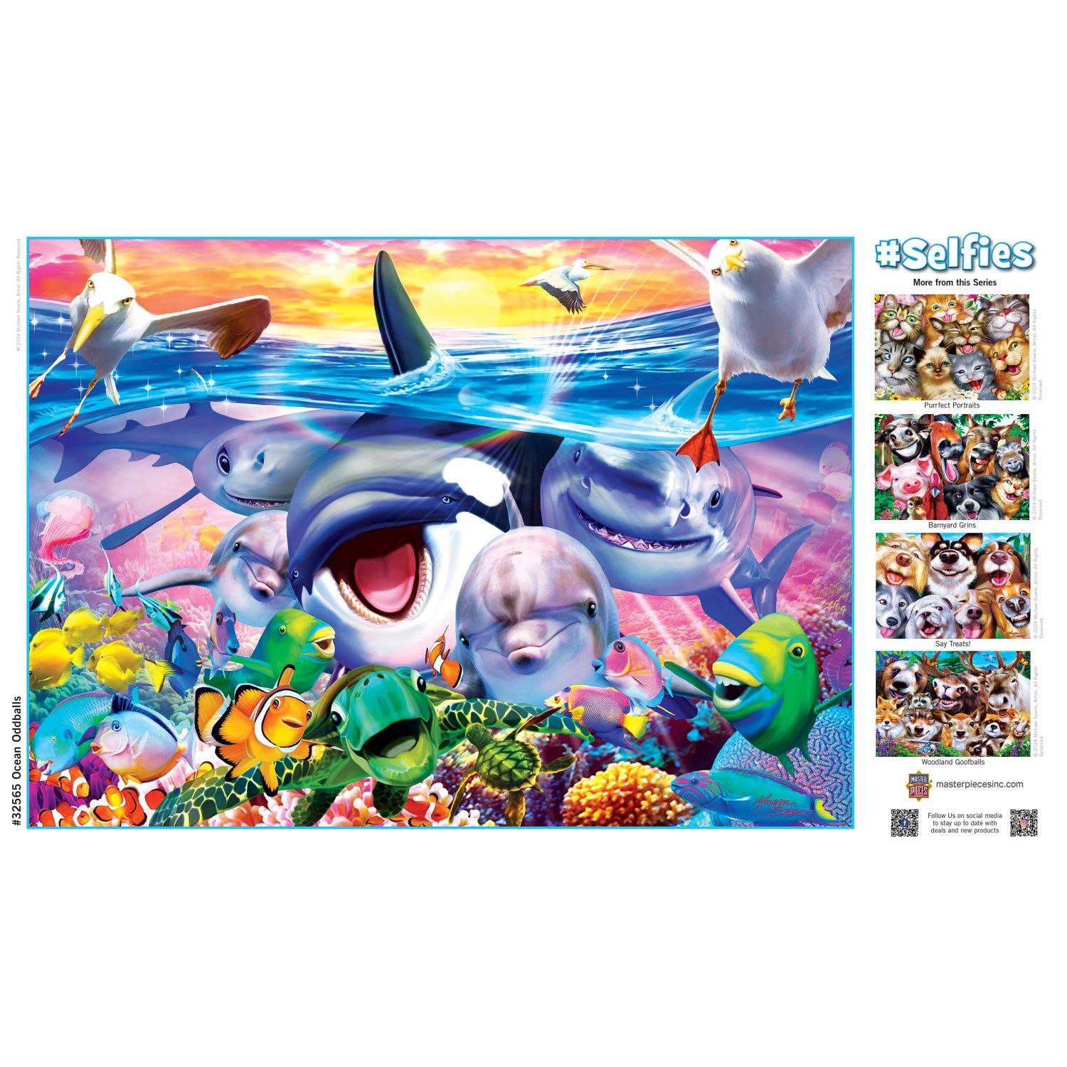 Selfies - Ocean Oddballs 500 Piece Jigsaw Puzzle | Masterpieces Puzzles - BIG FRENCHIES
