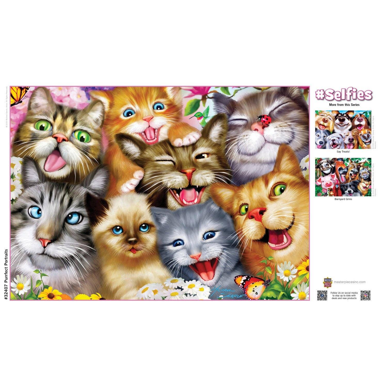 Selfies – Purrfect Portraits 500 Piece Puzzle by Masterpieces - BIG FRENCHIES