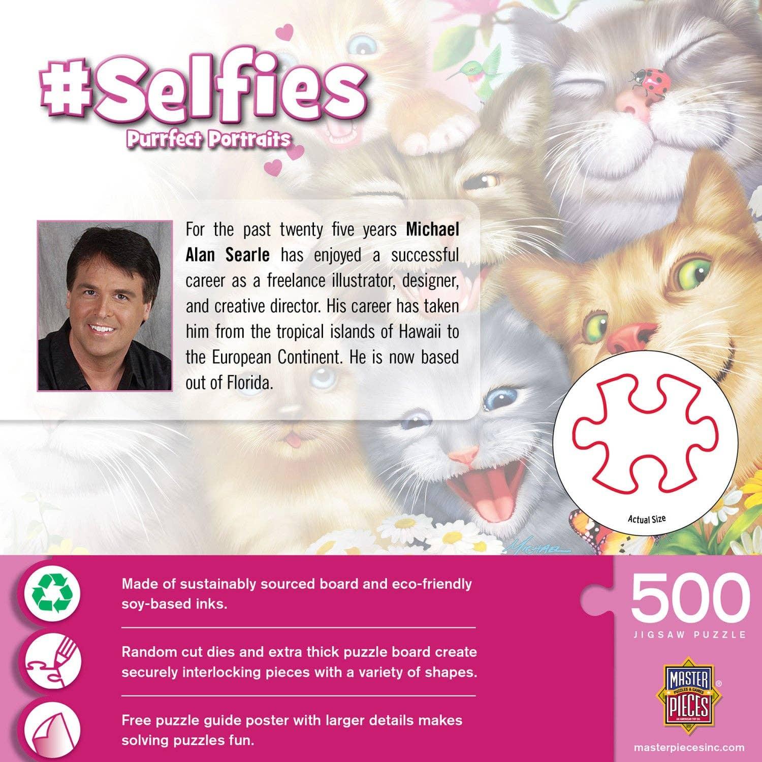 Selfies – Purrfect Portraits 500 Piece Puzzle by Masterpieces - BIG FRENCHIES