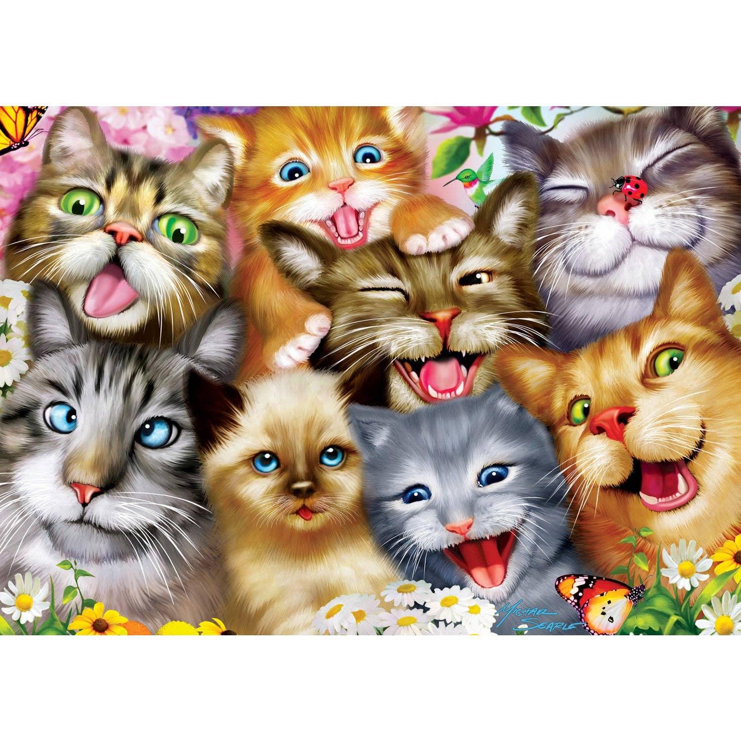 Selfies – Purrfect Portraits 500 Piece Puzzle by Masterpieces - BIG FRENCHIES