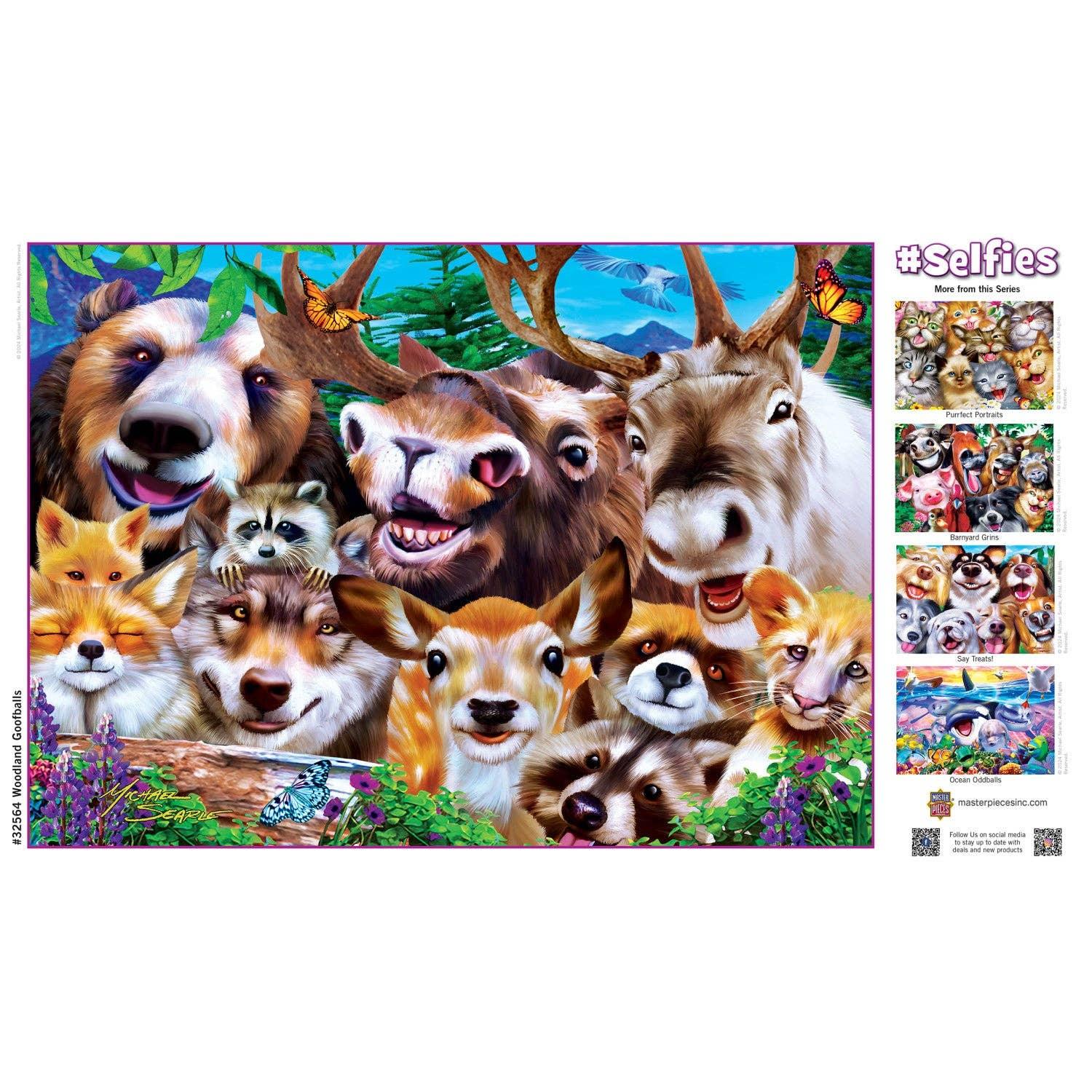 Selfies Woodland Goofballs 500 Piece Jigsaw Puzzle by Masterpieces Puzzles - BIG FRENCHIES