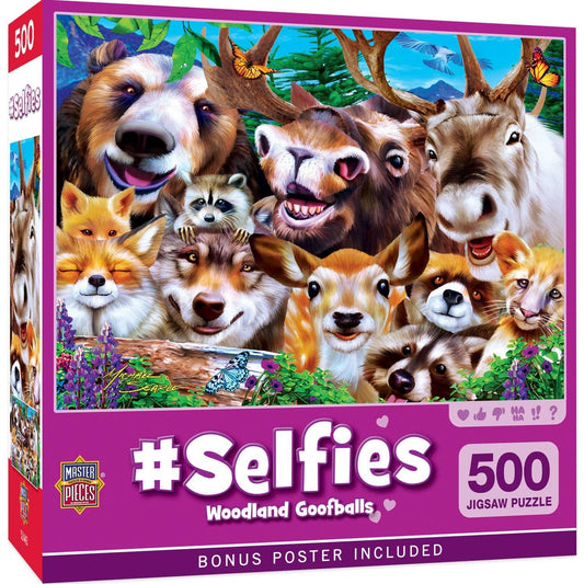 Selfies Woodland Goofballs 500 Piece Jigsaw Puzzle by Masterpieces Puzzles - BIG FRENCHIES