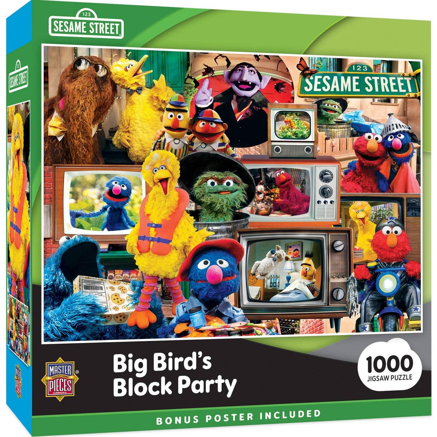 Sesame Street - Big Bird's Block Party 1000 Piece Puzzle by Masterpieces Puzzles - BIG FRENCHIES