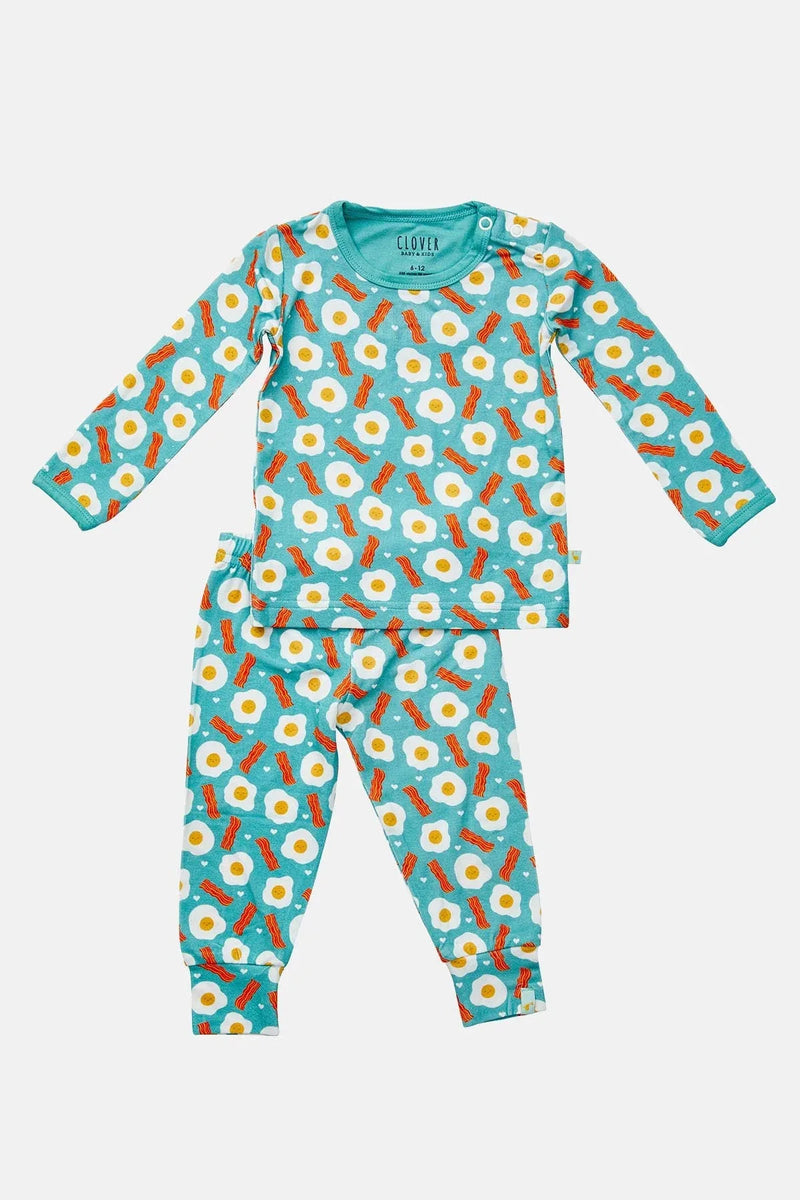 Long Sleeve Pajama Set - Bacon & Eggs Haze - BIG FRENCHIES