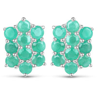 6.60 Carat Genuine Emerald .925 Sterling Silver 3 Piece Jewelry Set (Ring, Earrings, and Pendant w/ Chain)