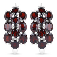 10.40 Carat Genuine Garnet .925 Sterling Silver 3 Piece Jewelry Set (Ring, Earrings, and Pendant w/ Chain)