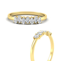 Half Carat 7 Stone Wedding Band Diamond Teardrop