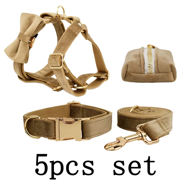 Personalized Shallow Khaki Velvet Classic Set