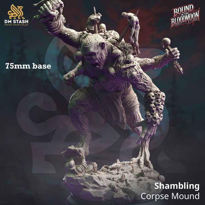Shambling Corpse Mound (Undead Abomination)-3D Printed Miniatures-BIG FRENCHIES-All Systems Go Games