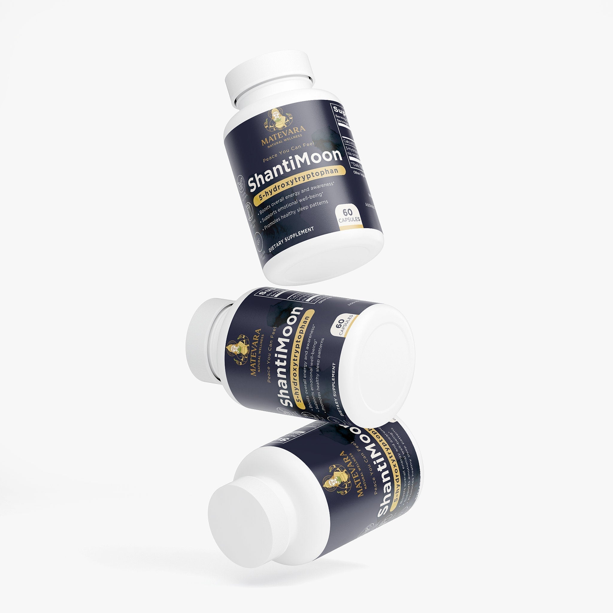 ShantiMoon 5-HTP | Serotonin Support Capsules | 60 Count
