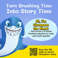 Chompers the Shark Toothbrush for Kids With Bonus Brush Head - BIG FRENCHIES