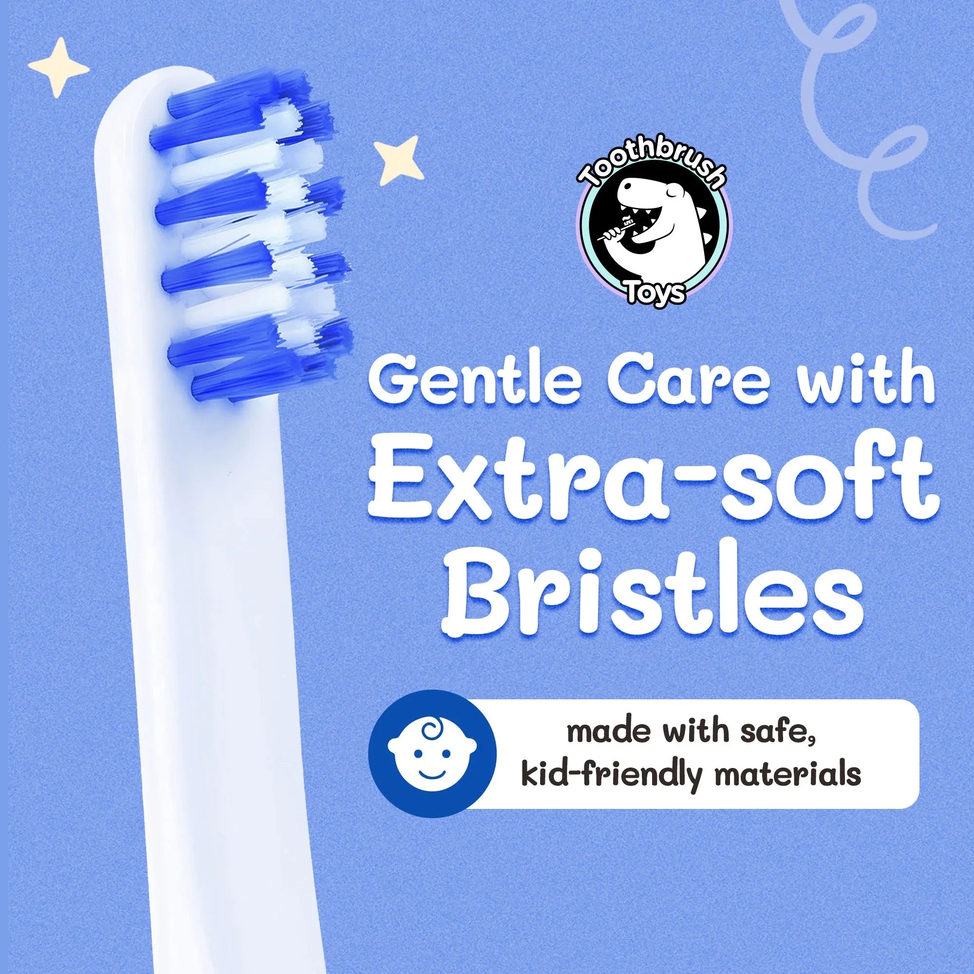 Chompers the Shark Toothbrush for Kids With Bonus Brush Head - BIG FRENCHIES