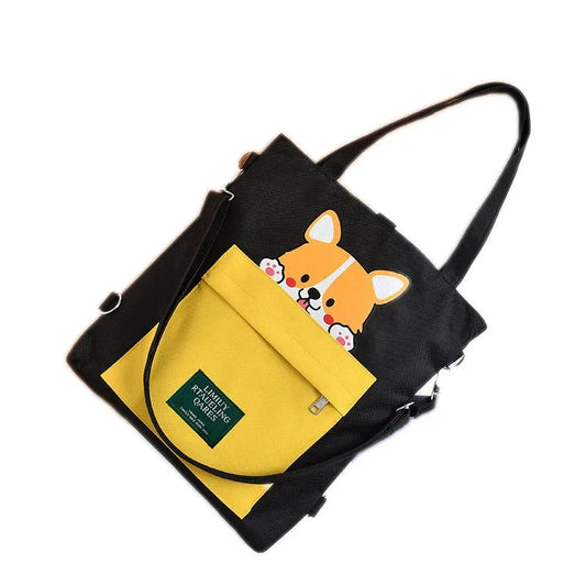 Cute Shiba Inu Tote Bag – Canvas Crossbody Bag for Dog Lovers - BIG FRENCHIES