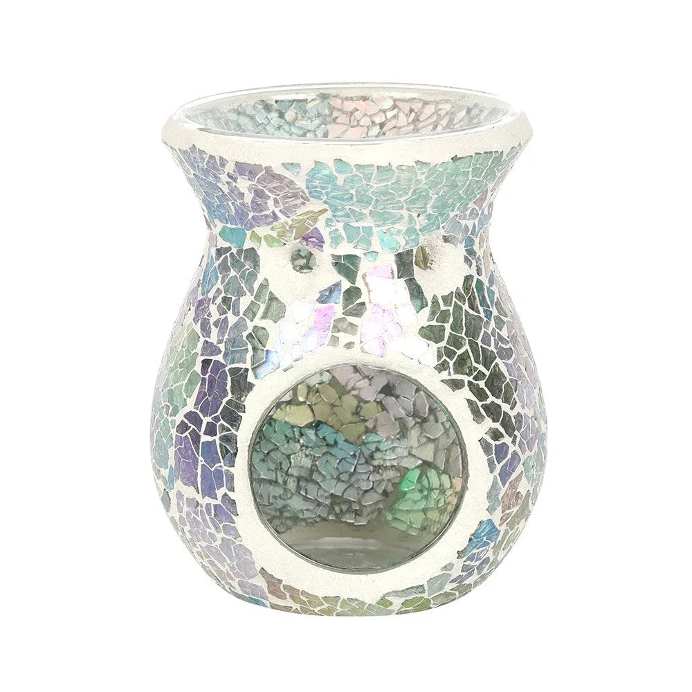 Small Light Blue Iridescent Crackle Oil Burner - BIG FRENCHIES