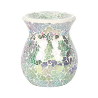 Small Light Blue Iridescent Crackle Oil Burner - BIG FRENCHIES
