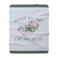 Shoot All Day, Edit All Night | Cozy Photographer Blanket for Her - BIG FRENCHIES