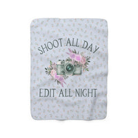 Shoot All Day, Edit All Night | Cozy Photographer Blanket for Her - BIG FRENCHIES