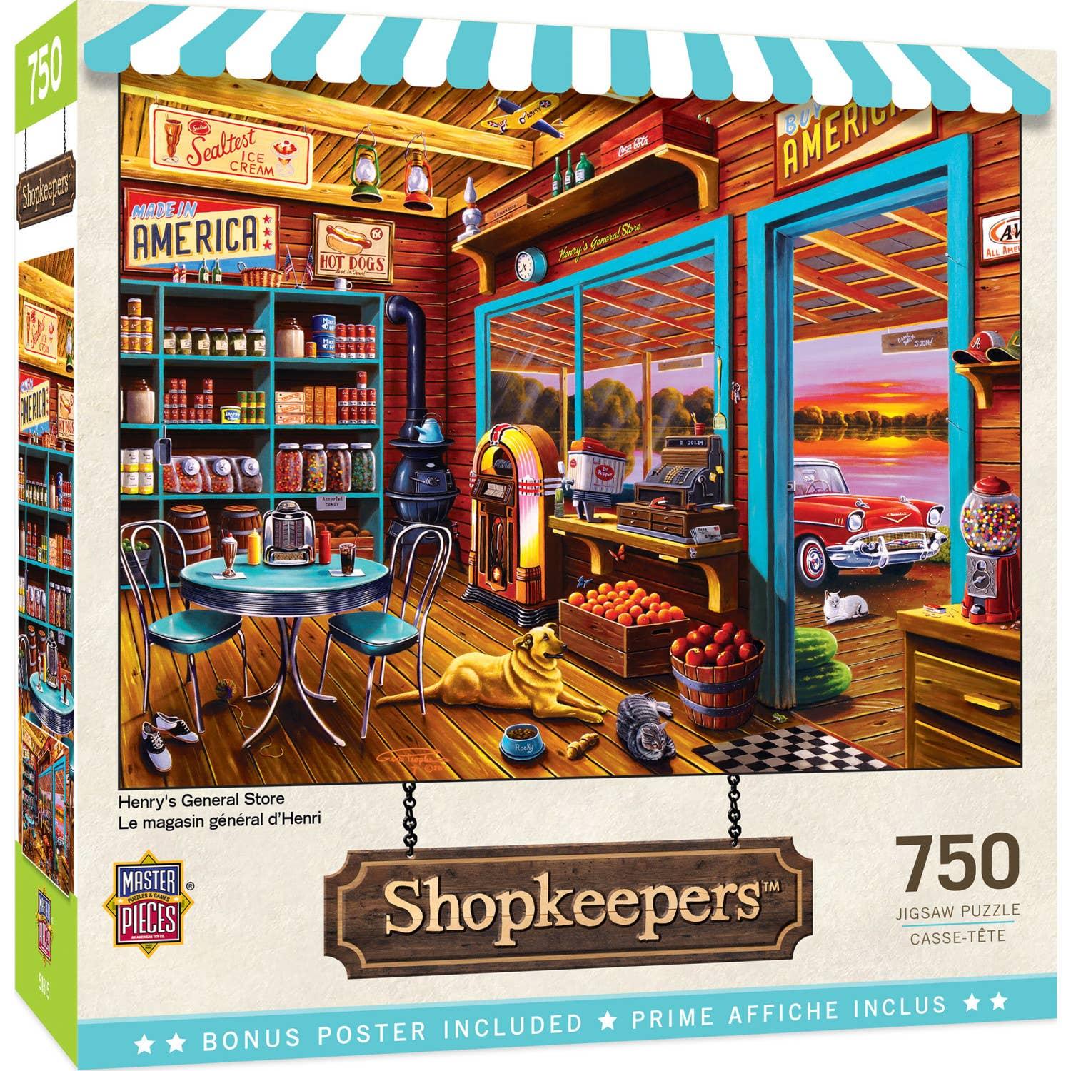 Shopkeepers - Henry's General Store 750 Piece Puzzle by Masterpieces Puzzles - BIG FRENCHIES
