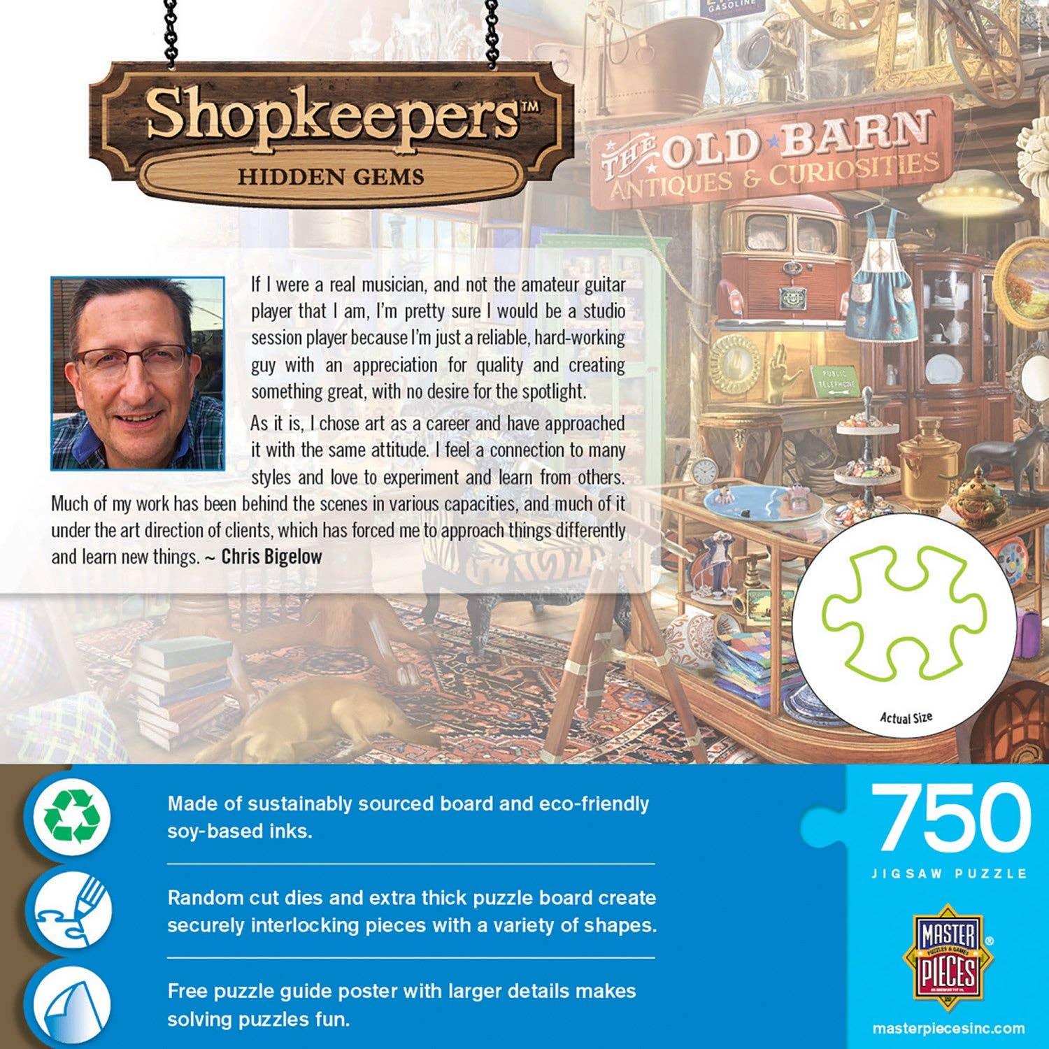 Shopkeepers - Hidden Gems 750 Piece Puzzle by Masterpieces - BIG FRENCHIES