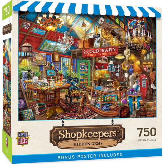 Shopkeepers - Hidden Gems 750 Piece Puzzle by Masterpieces - BIG FRENCHIES