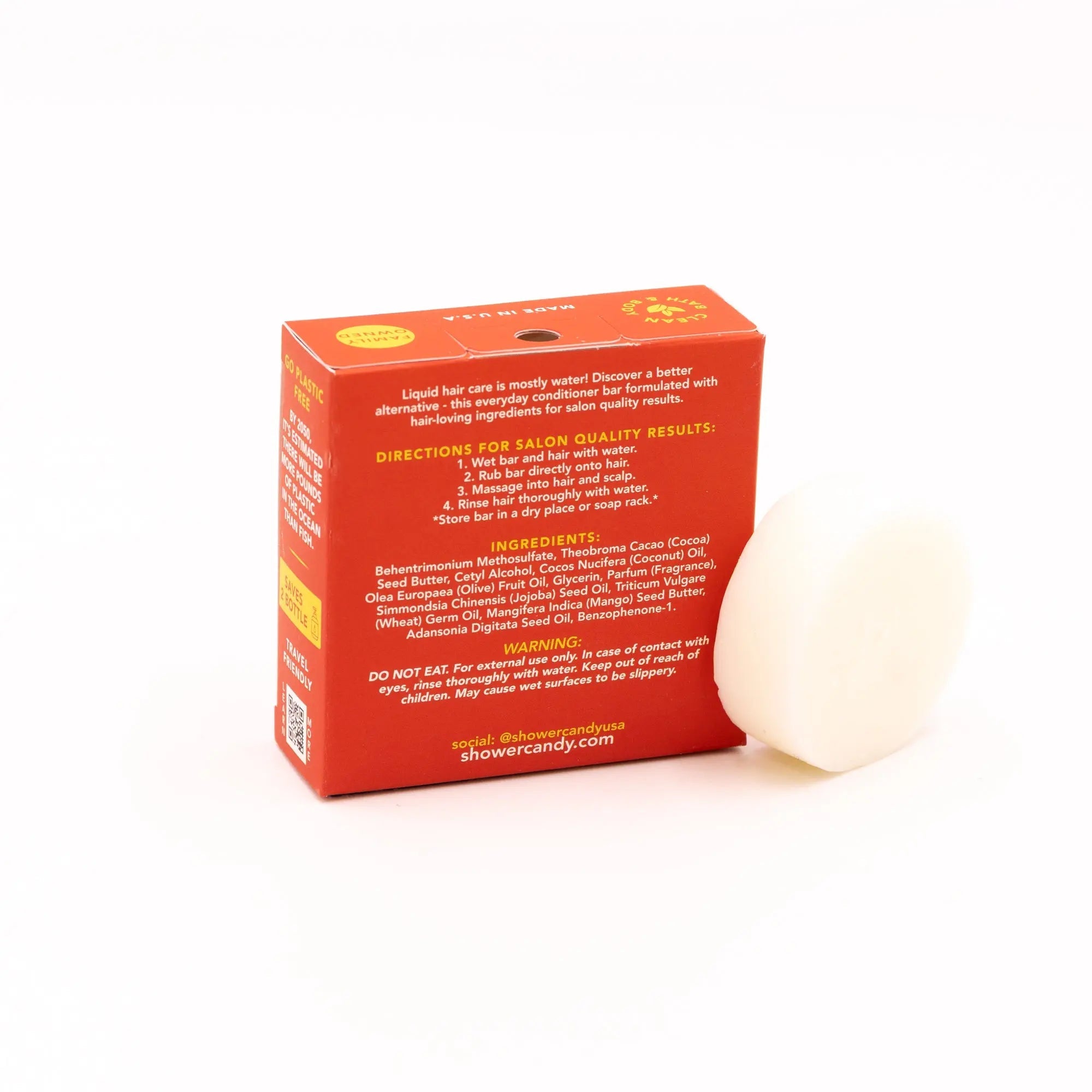 Shower Candy Pineapple Mango Conditioner Bar – Moisturizing Solid Conditioner for All Hair Types - BIG FRENCHIES