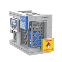 “Blue Dino” Propane Exchange - Gas Station - Minifig Scale Custom Set - Made Using LEGO® Parts