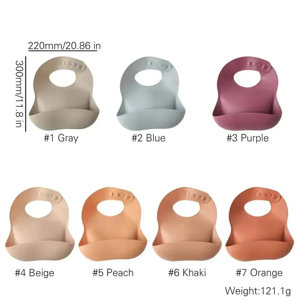 Silicone Bibs For Kids Newborn Baby Feeding Tableware Waterproof Baby Bibs For Toddler Bib For Kids - BIG FRENCHIES
