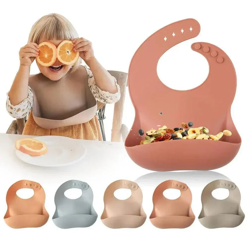 Silicone Bibs For Kids Newborn Baby Feeding Tableware Waterproof Baby Bibs For Toddler Bib For Kids - BIG FRENCHIES