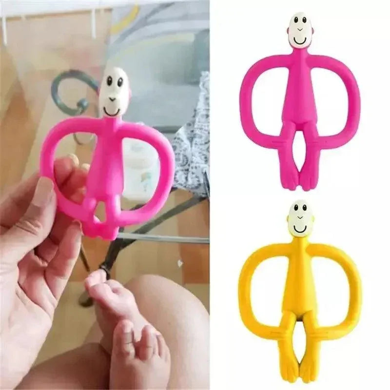 Silicone Cartoon Monkey Toddler Molar Teeth Pain Relief Tool Kids Teether Teething Beads Baby Shower Gift - BIG FRENCHIES