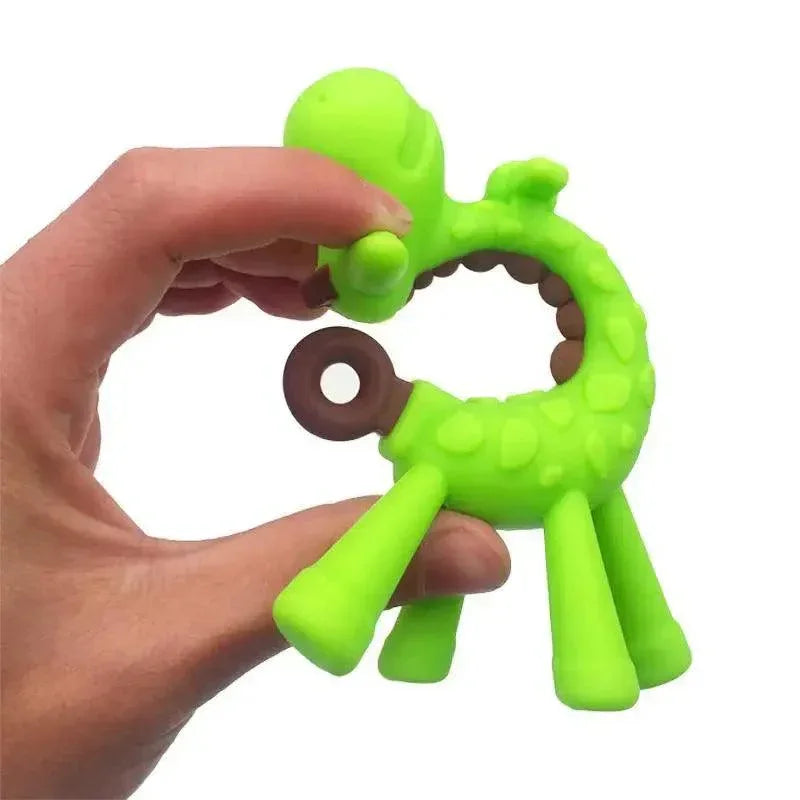 Silicone Cartoon Monkey Toddler Molar Teeth Pain Relief Tool Kids Teether Teething Beads Baby Shower Gift - BIG FRENCHIES