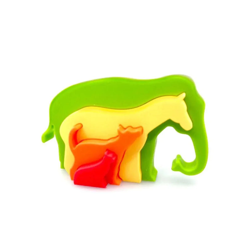Silicone Nesting Animal Puzzle - BIG FRENCHIES