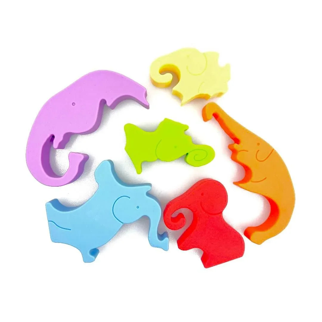 Silicone Stacking Elephant Puzzle - BIG FRENCHIES