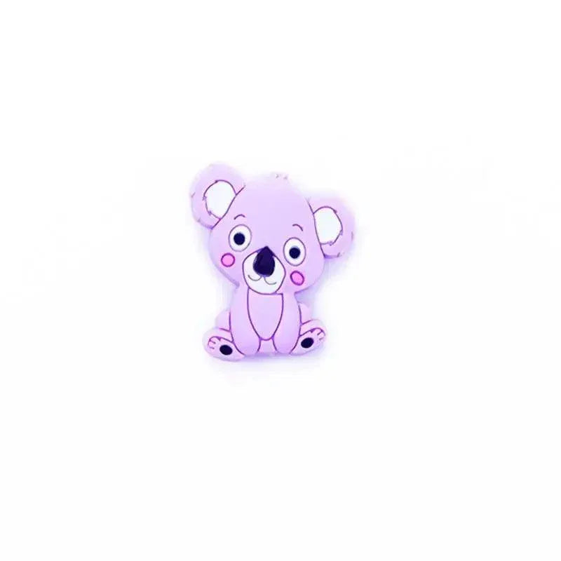 Silicone Teether Animal Koala Baby Teether Pendant Food Grade BPA Free Baby Teething Chew Charms Silicone Beads Toy - BIG FRENCHIES