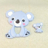 Silicone Teether Animal Koala Baby Teether Pendant Food Grade BPA Free Baby Teething Chew Charms Silicone Beads Toy - BIG FRENCHIES