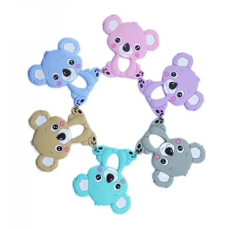 Silicone Teether Animal Koala Baby Teether Pendant Food Grade BPA Free Baby Teething Chew Charms Silicone Beads Toy - BIG FRENCHIES